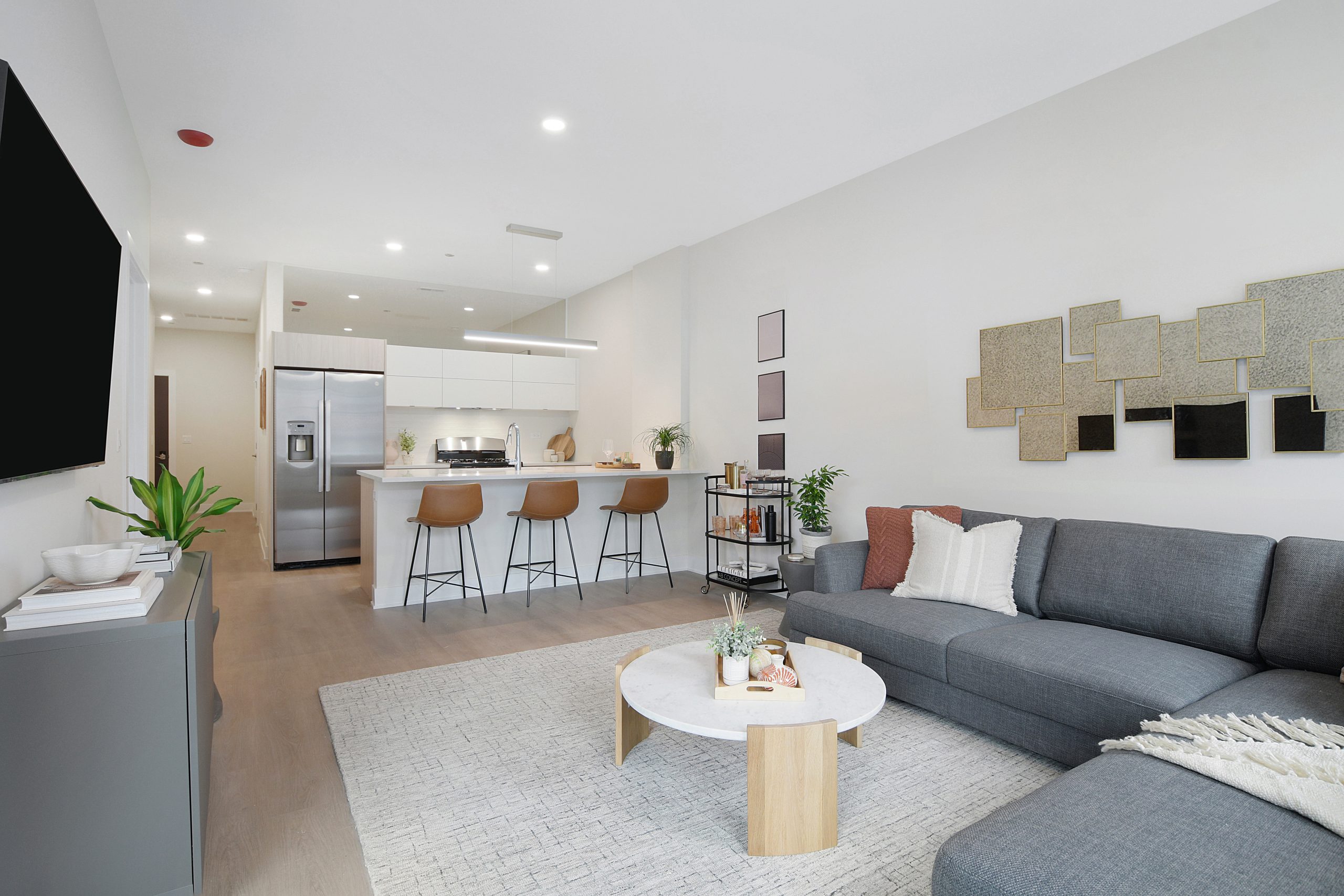 An apartment at Belfield, brand new apartments in North Center and Lakeview, Chicago.